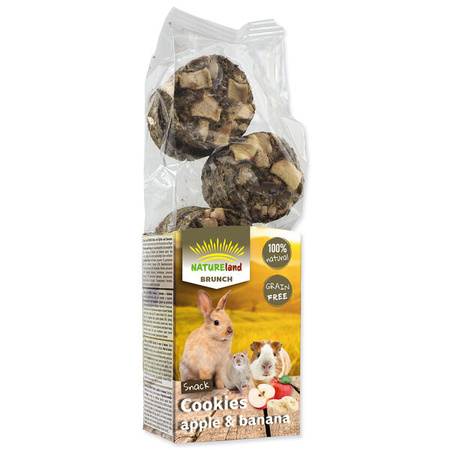 Natureland ciasteczka z jabłkiem i bananem 120g