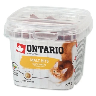 ONTARIO anti-hairball bits 75g przysmak dla kotów /drób/