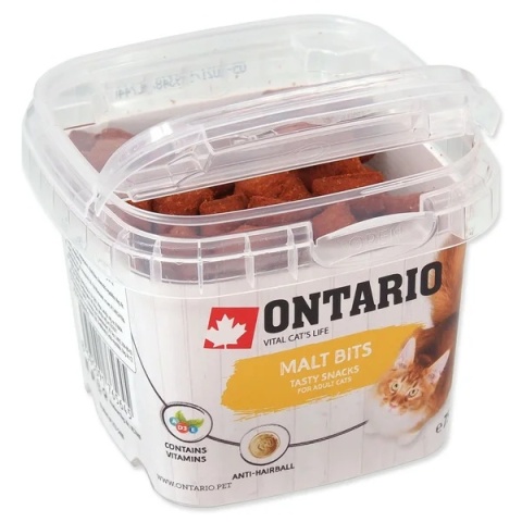 ONTARIO anti-hairball bits 75g przysmak dla kotów /drób/