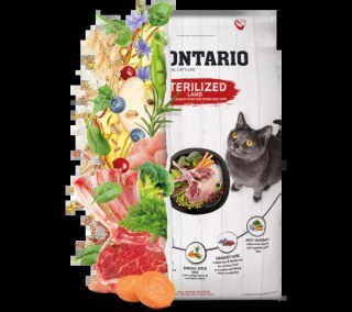 Ontario Cat Sterilised Lamb 0,4kg - karma sucha dla kota /jagnięcina/