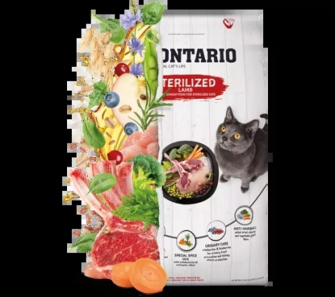 Ontario Cat Sterilised Lamb 0,4kg - karma sucha dla kota /jagnięcina/