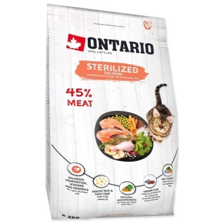 Ontario Cat Sterilised Salmon 2kg - karma sucha dla kota /łosoś/