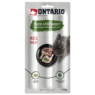 Ontario kabanosy dla kota 15g/3szt /kaczka i królik/