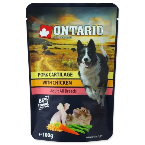 Ontario karma mokra dla psa 100g /kurczak, chrząstki wieprzowe w rosole/