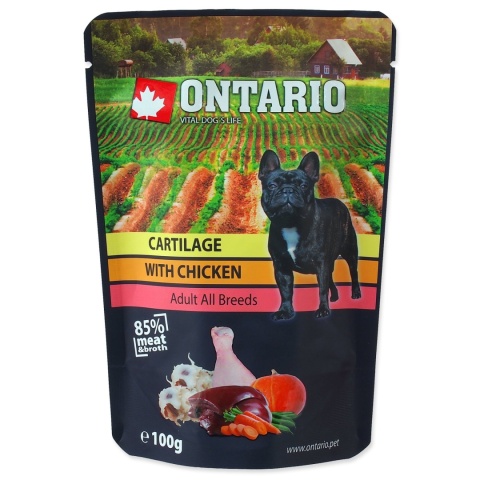 Ontario karma mokra dla psa 100g /kurczak i chrząstki w rosole/