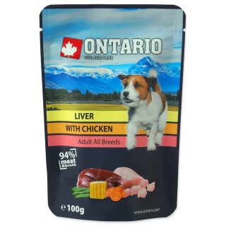 Ontario karma mokra dla psa 100g /wątróbka i kurczak w rosole/
