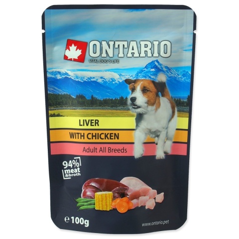 Ontario karma mokra dla psa 100g /wątróbka i kurczak w rosole/
