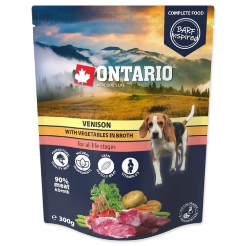Ontario karma mokra dla psa 300g /dziczyzna w bulionie/