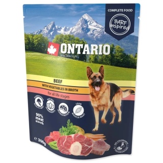 Ontario karma mokra dla psa 300g /wołowina z warzywami w bulionie/