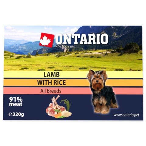 Ontario karma mokra dla psa jagnięcina z warzywami 320g /tacka/