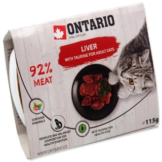 Ontario karma mokra z wątróbką dla kota 115g /tacka/