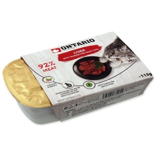 Ontario karma mokra z wątróbką dla kota 115g /tacka/