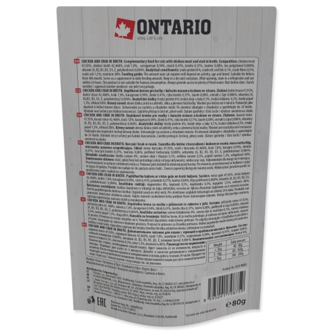 Ontario kurczak i krab w rosole 80g /saszetka/