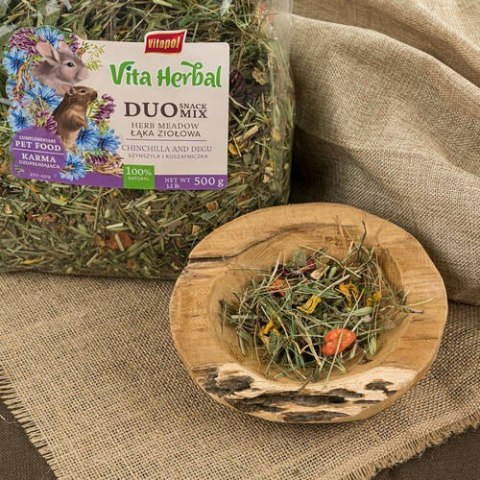 Vita Herbal Duo Snack łąka ziołowa 500g - szynszyla, koszatniczka